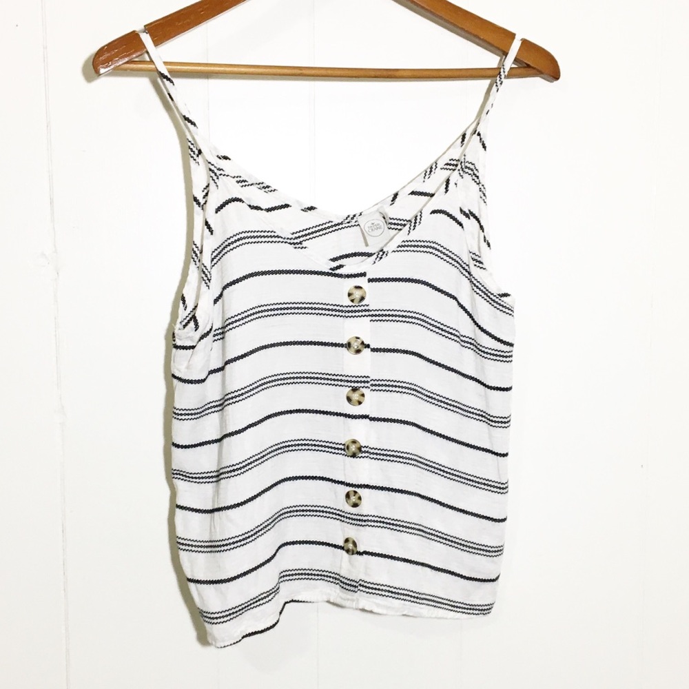 Paper Crane Striped Crop Top